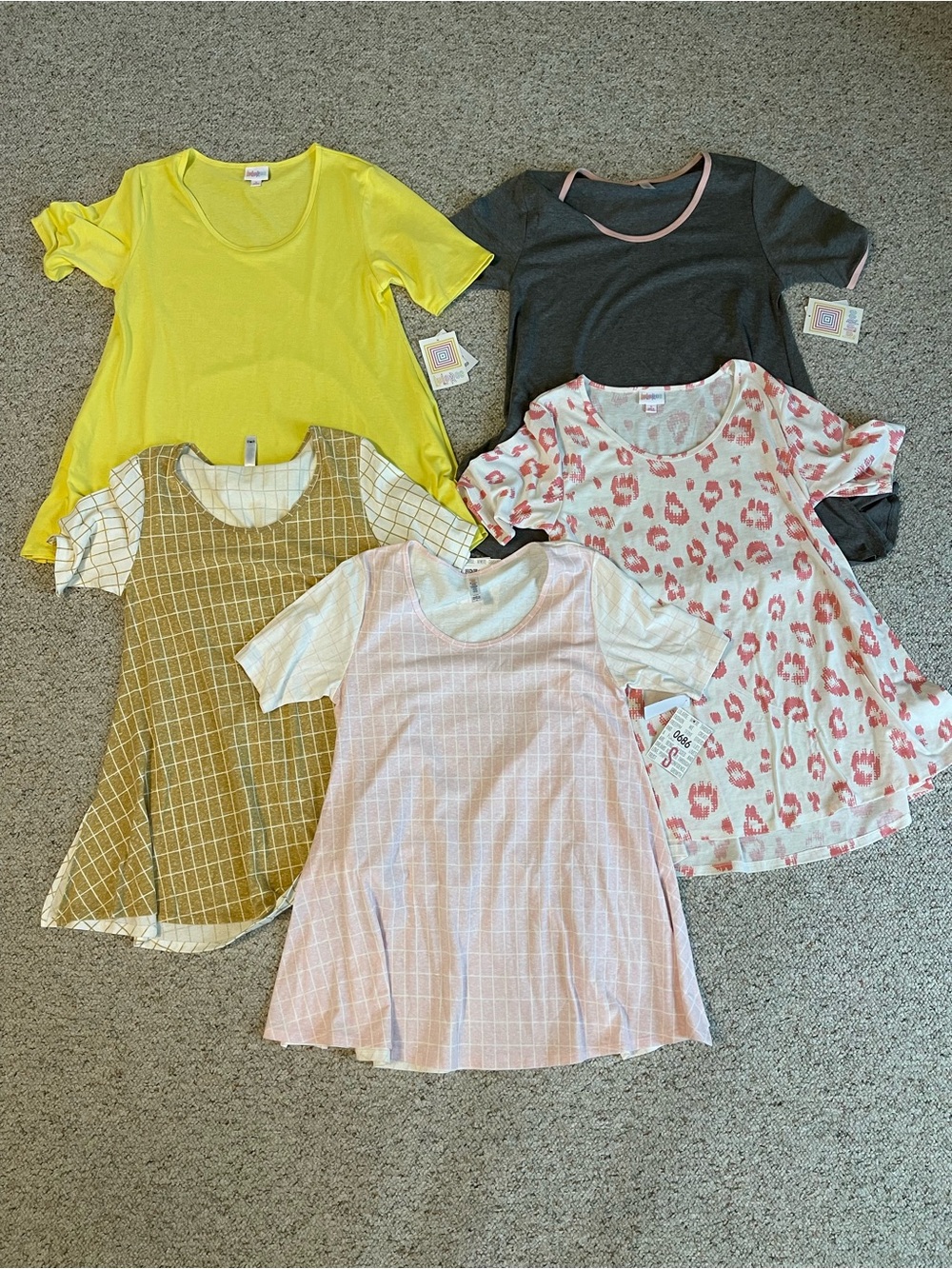 LuLaRoe Perfect Tee Lot of 5